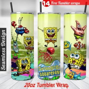 Spongebob tumbler wrap
