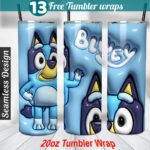 Bluey tumbler wrap
