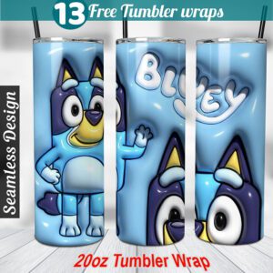 Bluey tumbler wrap