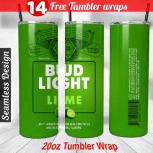 Bud Light tumbler wrap