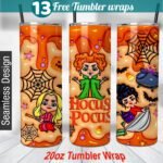 Halloween Hocus Pocus tumbler wrap