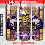 Minnesota Vikings tumbler wrap