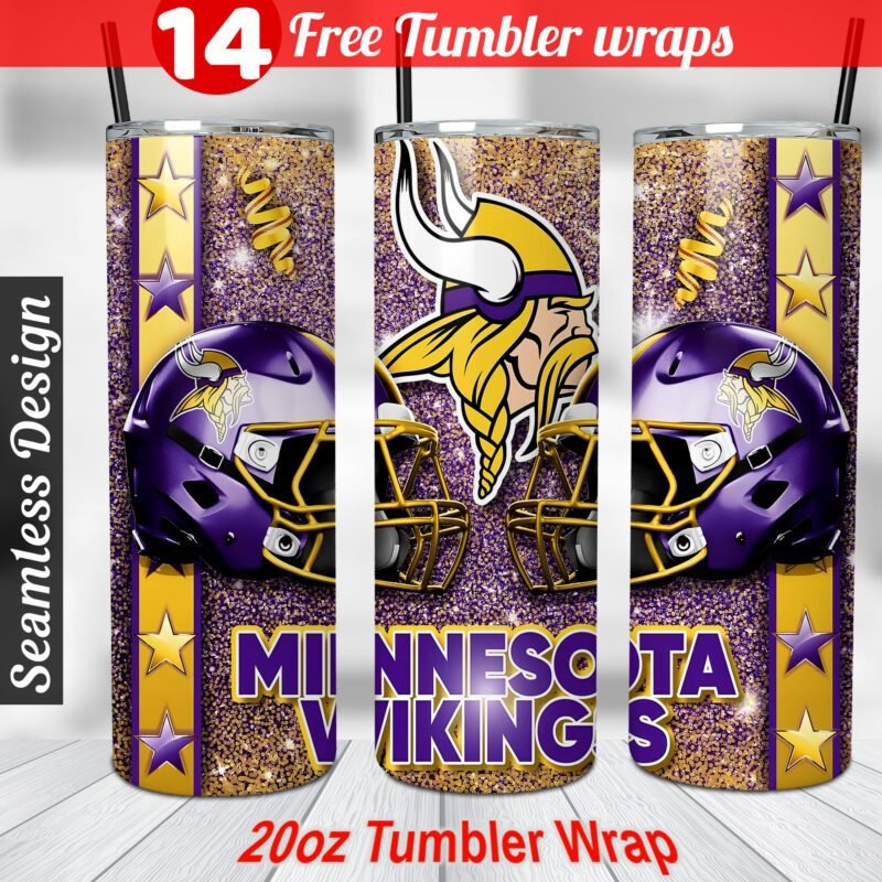 Minnesota Vikings tumbler wrap