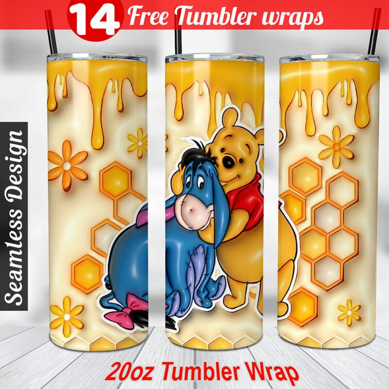 Pooh tumbler wrap
