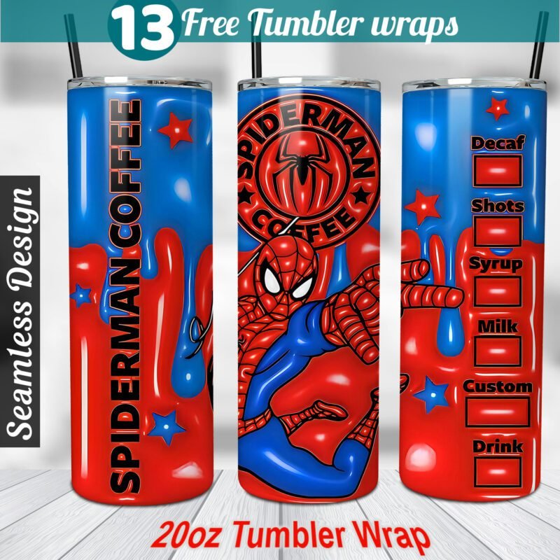Spiderman tumbler wrap