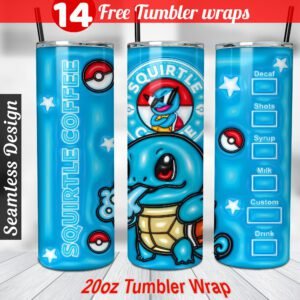 Squirtle tumbler wrap
