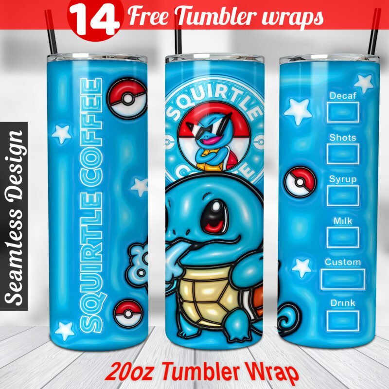 Squirtle tumbler wrap
