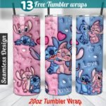 Stitch tumbler wrap