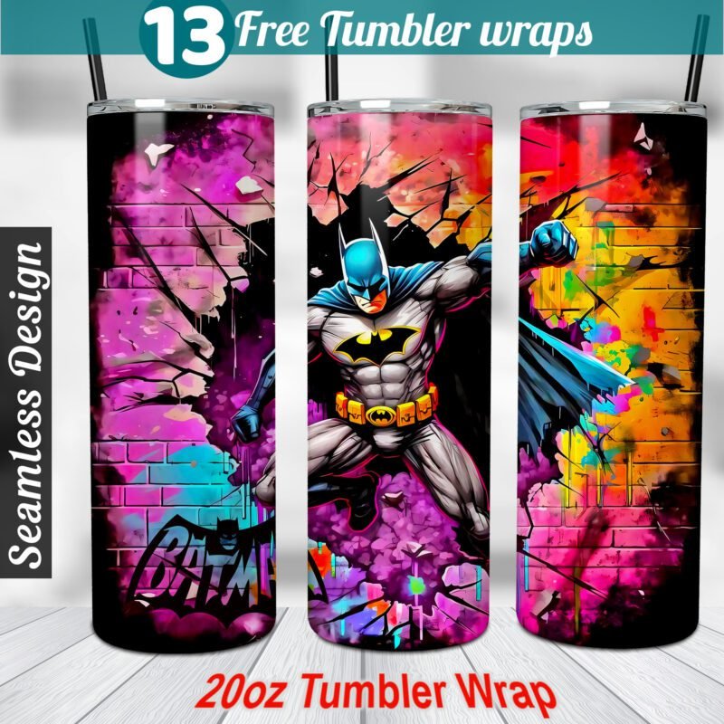 Batman tumbler wrap