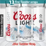Coors Light tumbler wrap