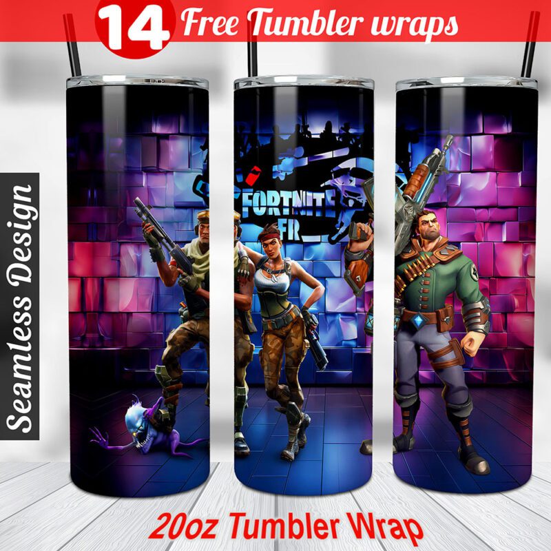 fortnite tumbler wrap