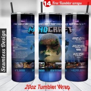 Mindcraft tumbler wrap