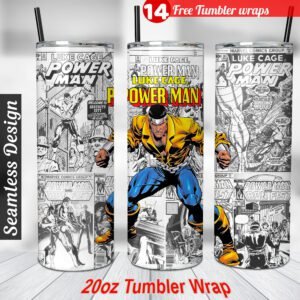 Power Man tumbler wrap