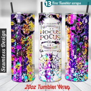 Halloween tumbler wrap
