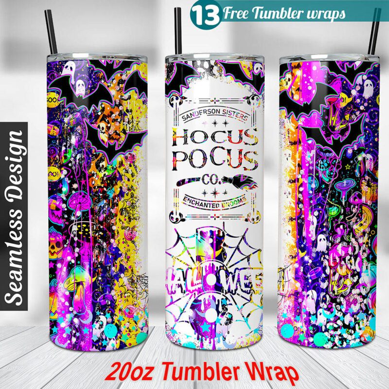 Halloween tumbler wrap
