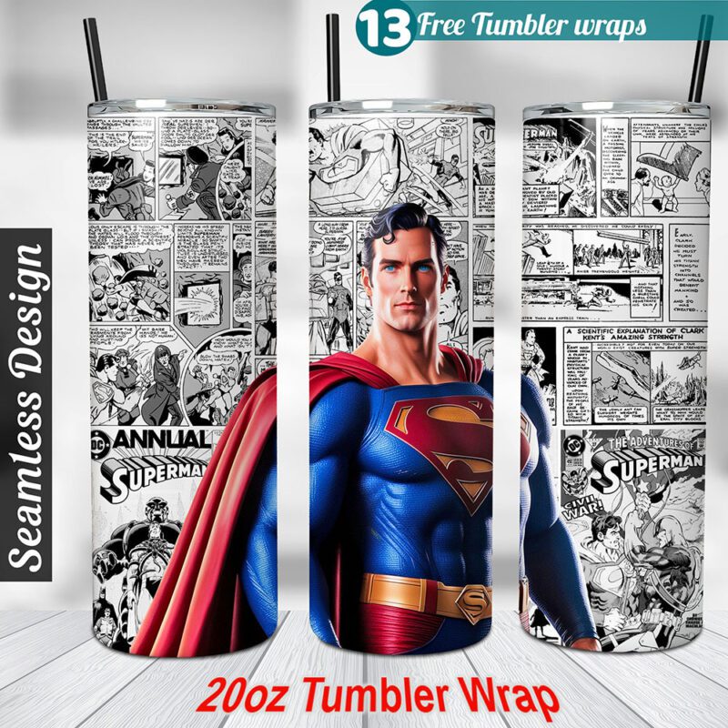Superman tumbler wrap