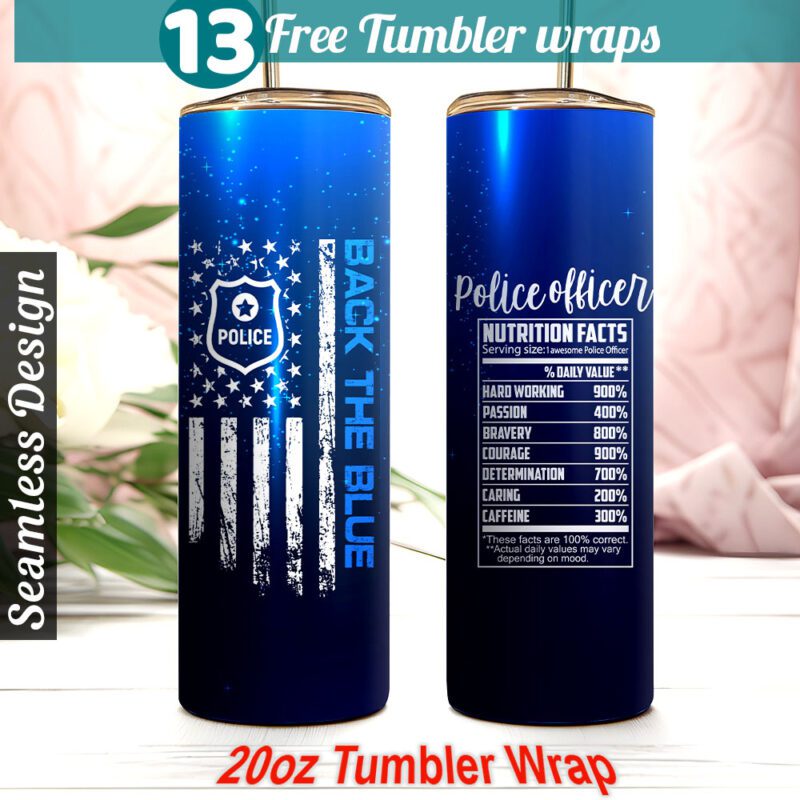Police tumbler wrap
