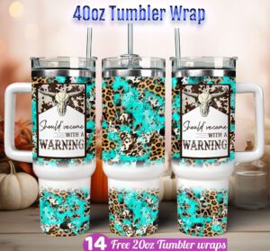 Morgan Wallen Tumbler wrap Leopard 40 oz tumbler Sublimation Design